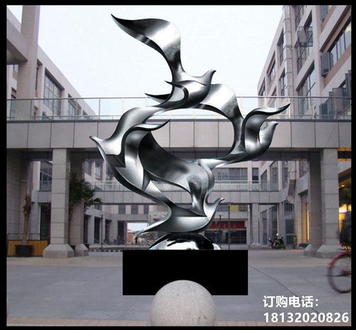大型广场水景圆环不锈钢 济宁白钢广场雕塑厂
