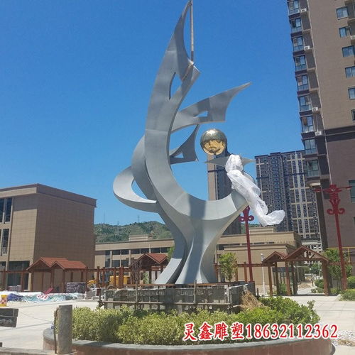 滁州凤凰白钢雕塑不锈钢户外广场大型金属抽象火凤凰制作厂